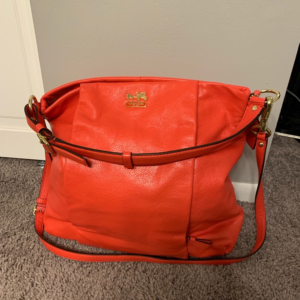 Coral/Orange Coach Handbag